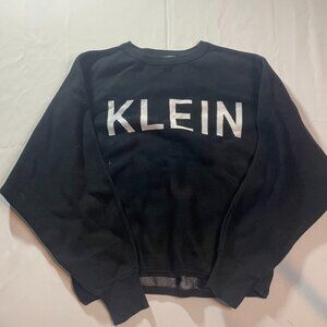 Calvin Klein‎ Jeans Sweatshirt Womens Size XS Black Crew Neck Dolman Sleeve Crop